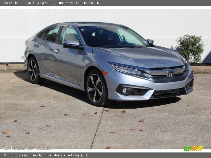 Lunar Silver Metallic / Black 2017 Honda Civic Touring Sedan
