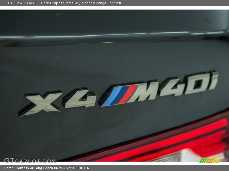 Dark Graphite Metallic / Mocha/Orange Contrast 2018 BMW X4 M40i