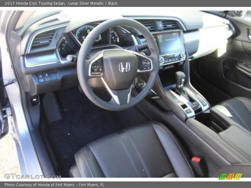 Lunar Silver Metallic / Black 2017 Honda Civic Touring Sedan