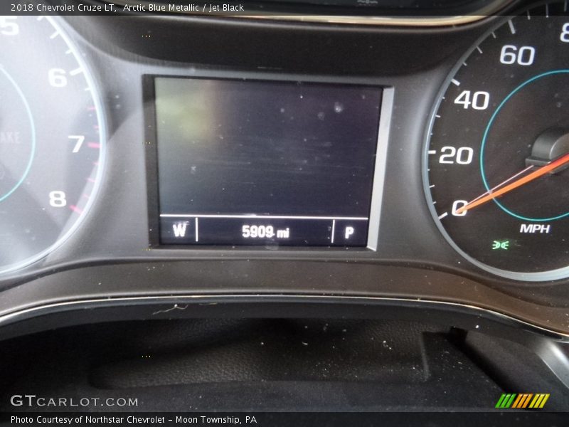 Arctic Blue Metallic / Jet Black 2018 Chevrolet Cruze LT