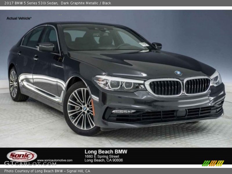 Dark Graphite Metallic / Black 2017 BMW 5 Series 530i Sedan