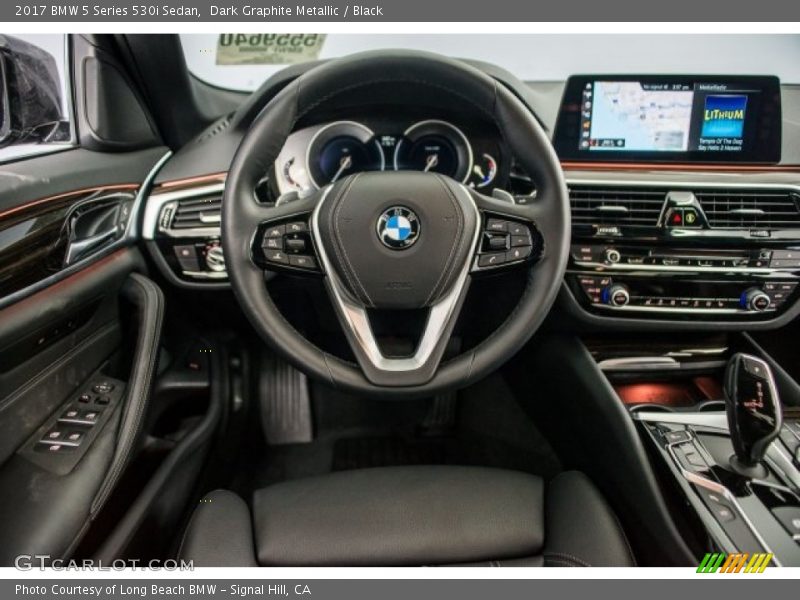 Dark Graphite Metallic / Black 2017 BMW 5 Series 530i Sedan
