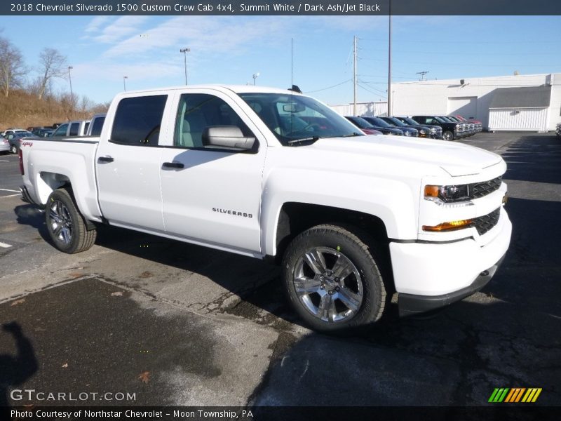 Summit White / Dark Ash/Jet Black 2018 Chevrolet Silverado 1500 Custom Crew Cab 4x4