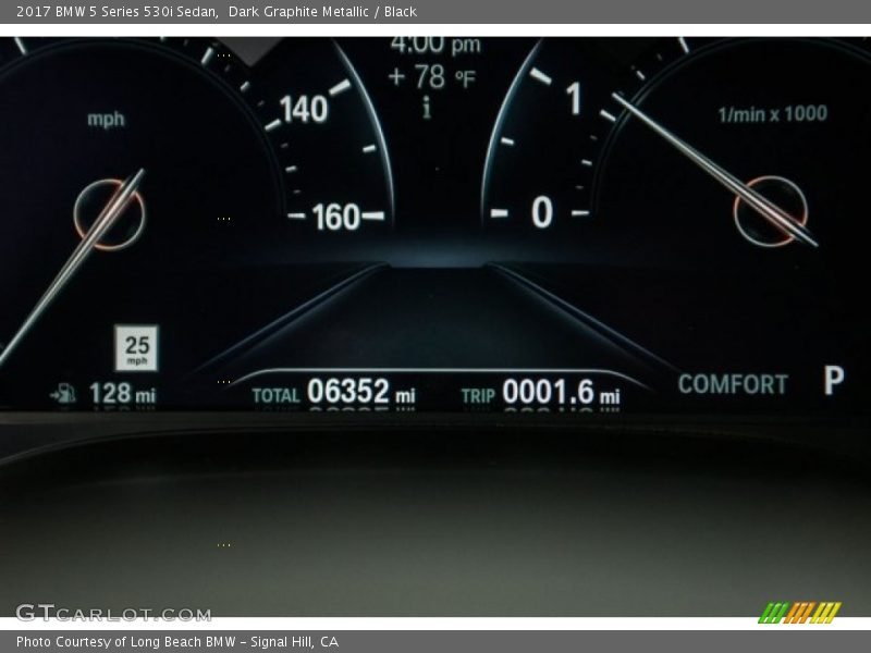 Dark Graphite Metallic / Black 2017 BMW 5 Series 530i Sedan