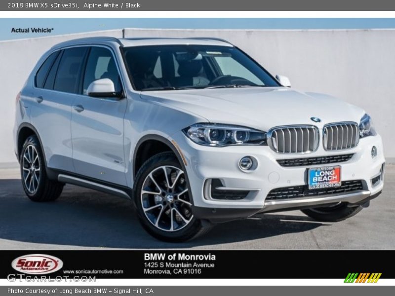 Alpine White / Black 2018 BMW X5 sDrive35i