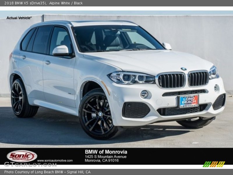 Alpine White / Black 2018 BMW X5 sDrive35i