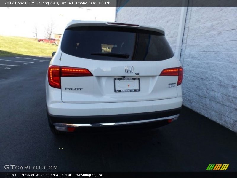White Diamond Pearl / Black 2017 Honda Pilot Touring AWD