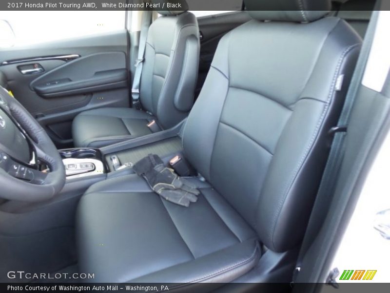 White Diamond Pearl / Black 2017 Honda Pilot Touring AWD