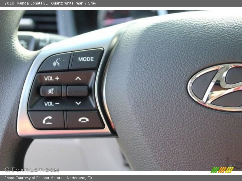 Quartz White Pearl / Gray 2018 Hyundai Sonata SE