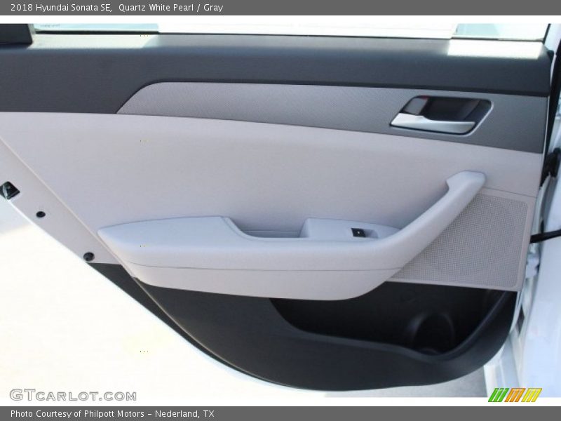 Quartz White Pearl / Gray 2018 Hyundai Sonata SE