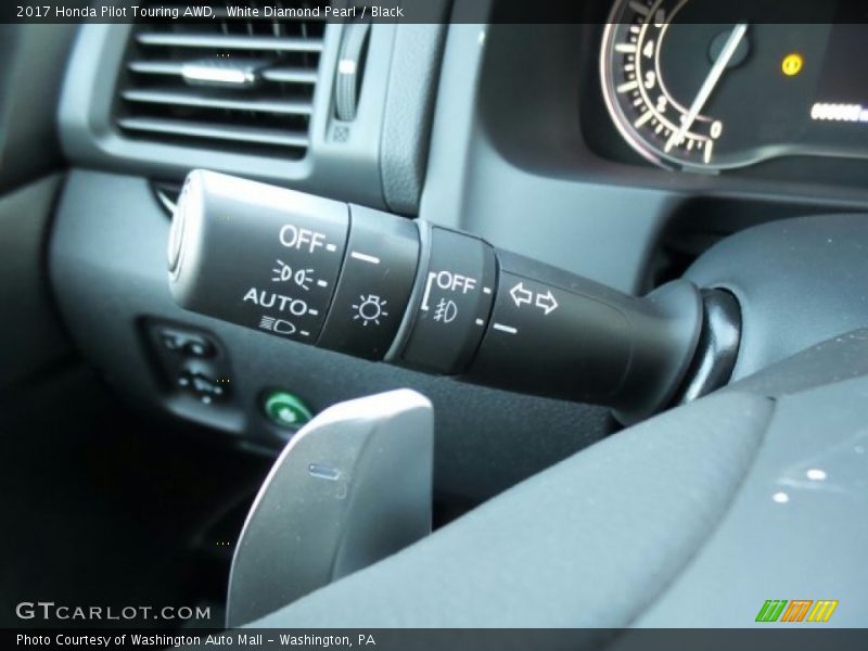 White Diamond Pearl / Black 2017 Honda Pilot Touring AWD