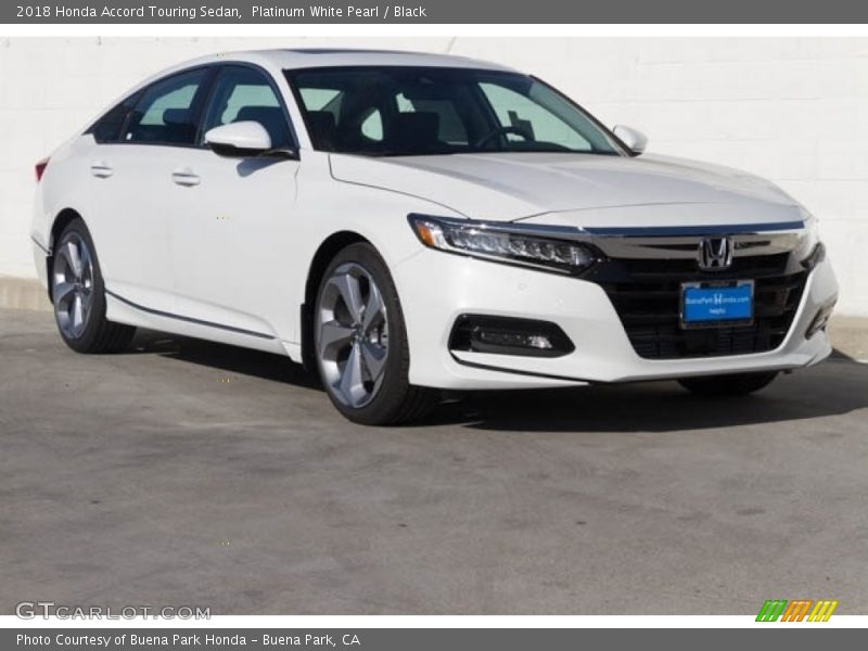 Platinum White Pearl / Black 2018 Honda Accord Touring Sedan