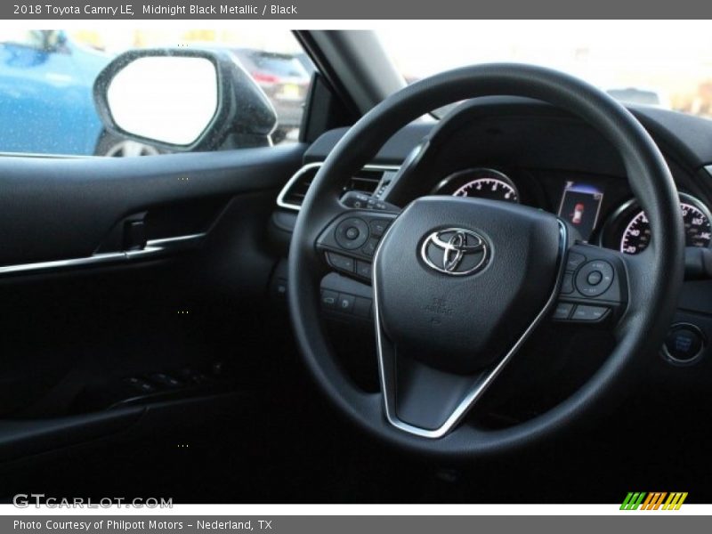 Midnight Black Metallic / Black 2018 Toyota Camry LE