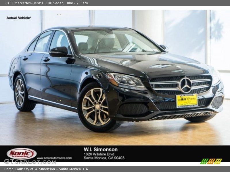 Black / Black 2017 Mercedes-Benz C 300 Sedan