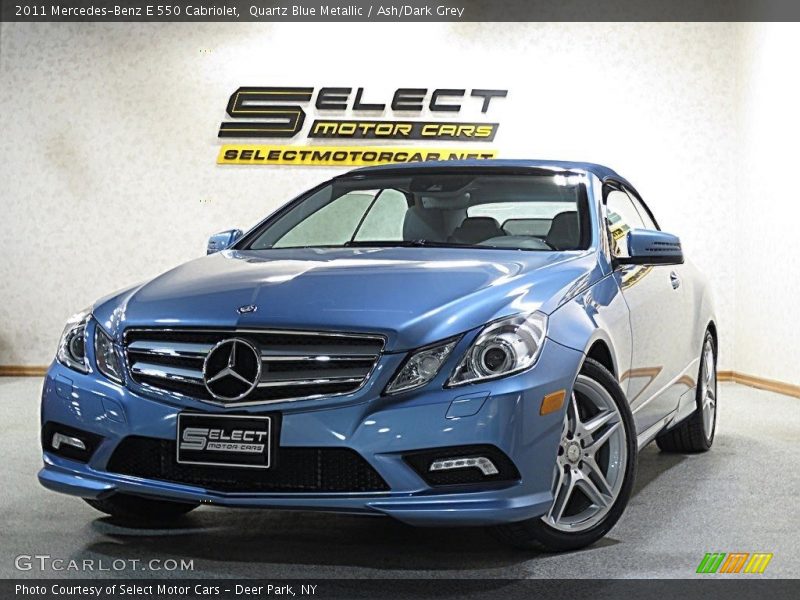 Quartz Blue Metallic / Ash/Dark Grey 2011 Mercedes-Benz E 550 Cabriolet