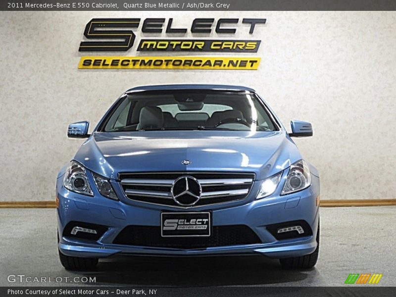 Quartz Blue Metallic / Ash/Dark Grey 2011 Mercedes-Benz E 550 Cabriolet