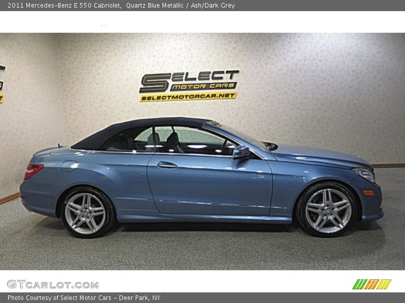 Quartz Blue Metallic / Ash/Dark Grey 2011 Mercedes-Benz E 550 Cabriolet