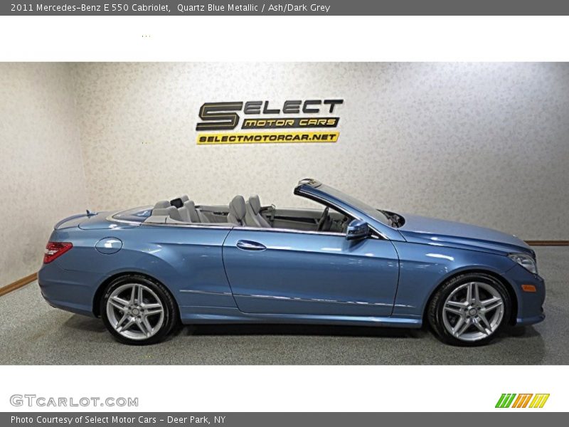 Quartz Blue Metallic / Ash/Dark Grey 2011 Mercedes-Benz E 550 Cabriolet