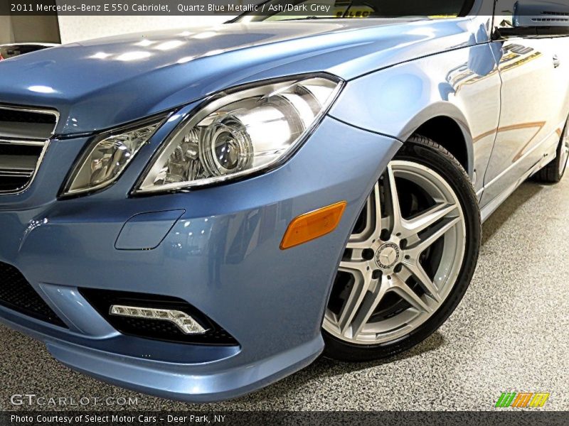 Quartz Blue Metallic / Ash/Dark Grey 2011 Mercedes-Benz E 550 Cabriolet