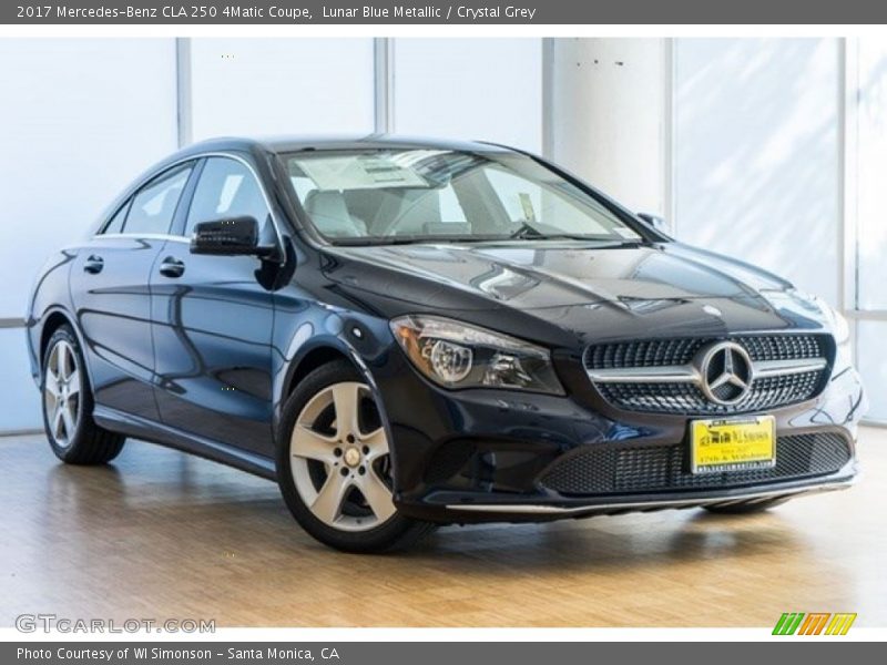 Lunar Blue Metallic / Crystal Grey 2017 Mercedes-Benz CLA 250 4Matic Coupe