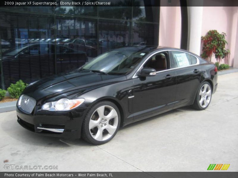 Ebony Black / Spice/Charcoal 2009 Jaguar XF Supercharged
