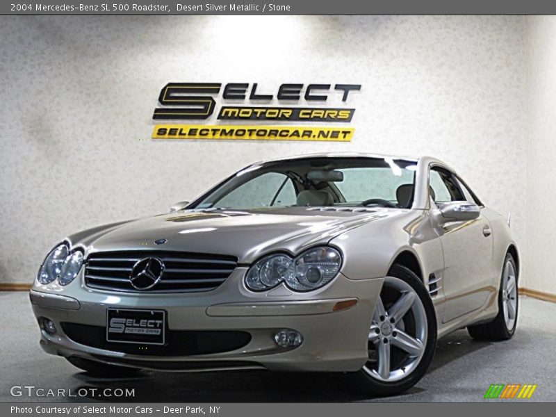 Desert Silver Metallic / Stone 2004 Mercedes-Benz SL 500 Roadster