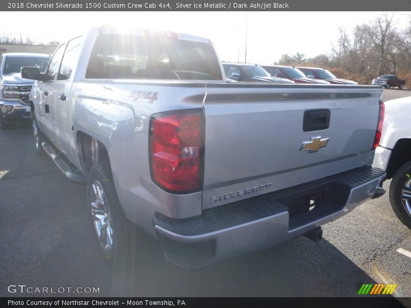 Silver Ice Metallic / Dark Ash/Jet Black 2018 Chevrolet Silverado 1500 Custom Crew Cab 4x4