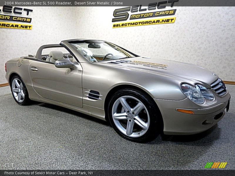 Desert Silver Metallic / Stone 2004 Mercedes-Benz SL 500 Roadster