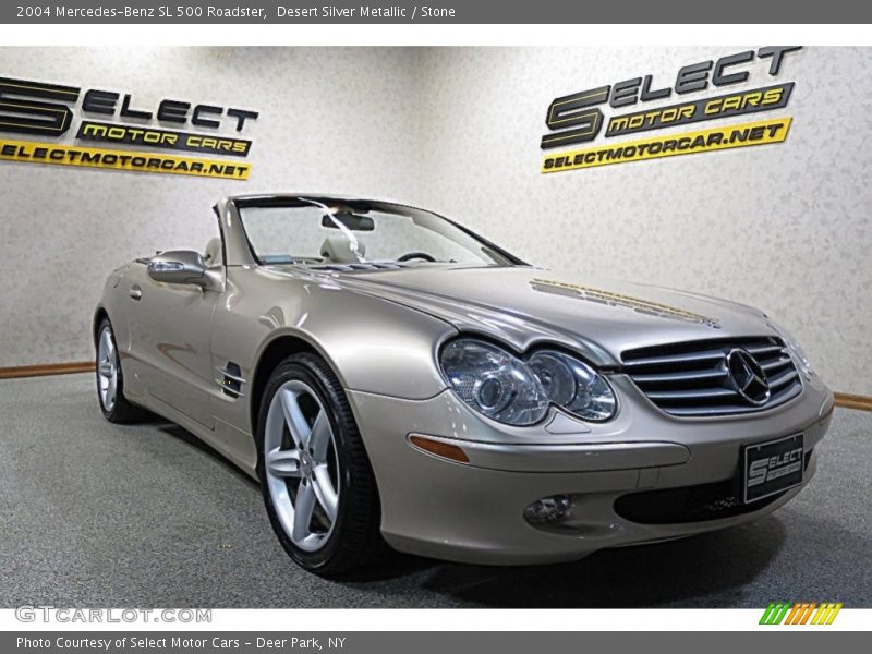 Desert Silver Metallic / Stone 2004 Mercedes-Benz SL 500 Roadster