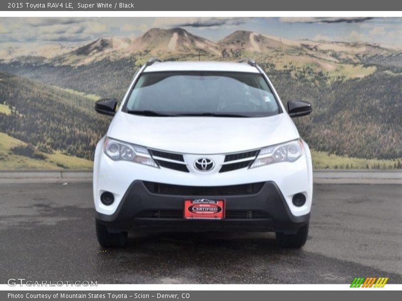 Super White / Black 2015 Toyota RAV4 LE