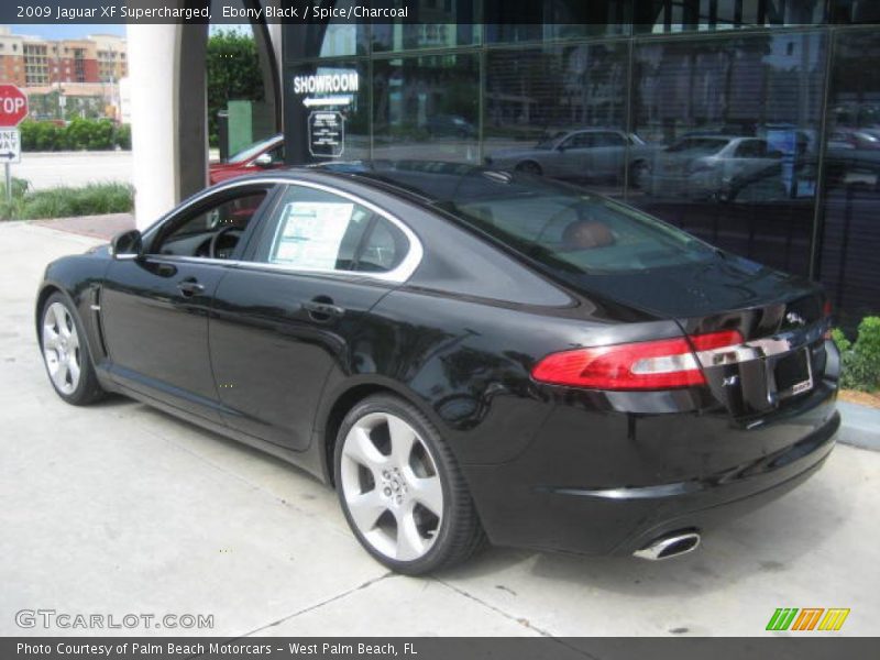 Ebony Black / Spice/Charcoal 2009 Jaguar XF Supercharged