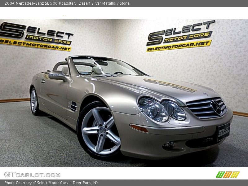 Desert Silver Metallic / Stone 2004 Mercedes-Benz SL 500 Roadster