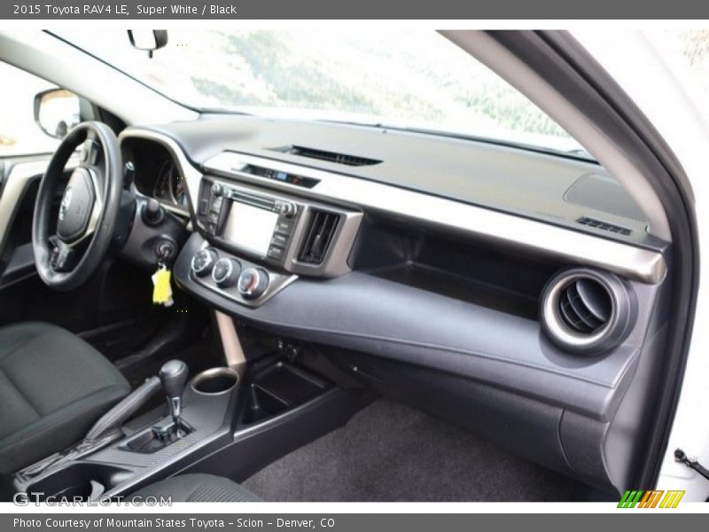 Super White / Black 2015 Toyota RAV4 LE