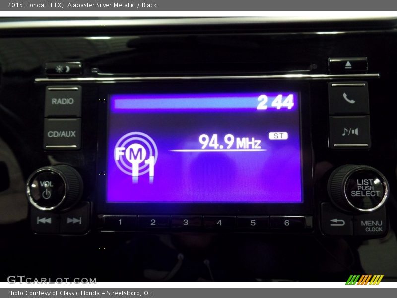 Alabaster Silver Metallic / Black 2015 Honda Fit LX