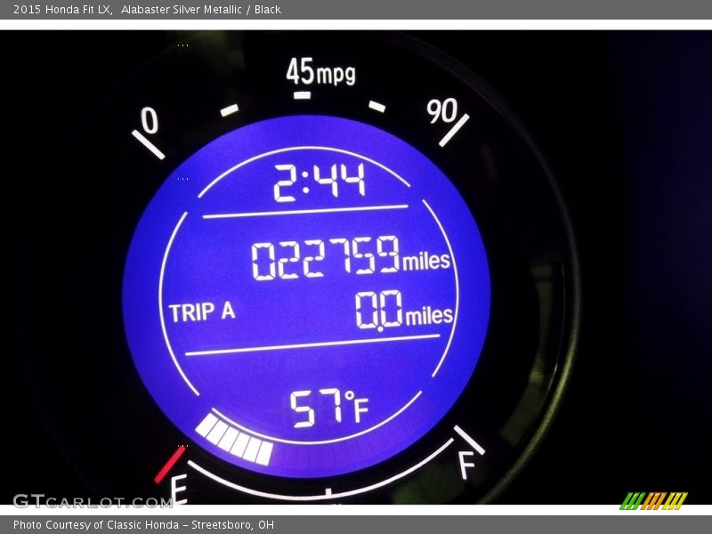 Alabaster Silver Metallic / Black 2015 Honda Fit LX