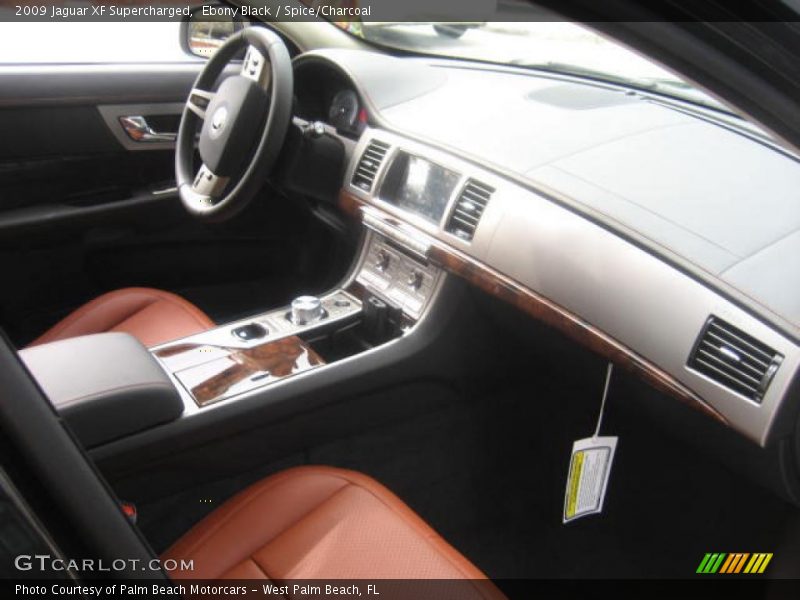 Ebony Black / Spice/Charcoal 2009 Jaguar XF Supercharged