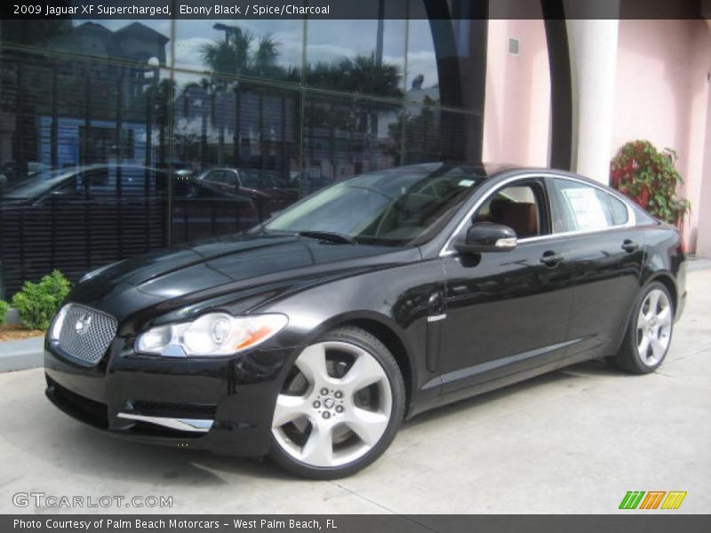 Ebony Black / Spice/Charcoal 2009 Jaguar XF Supercharged