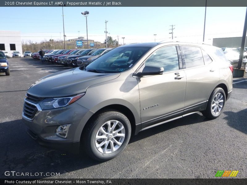 Pepperdust Metallic / Jet Black 2018 Chevrolet Equinox LT AWD