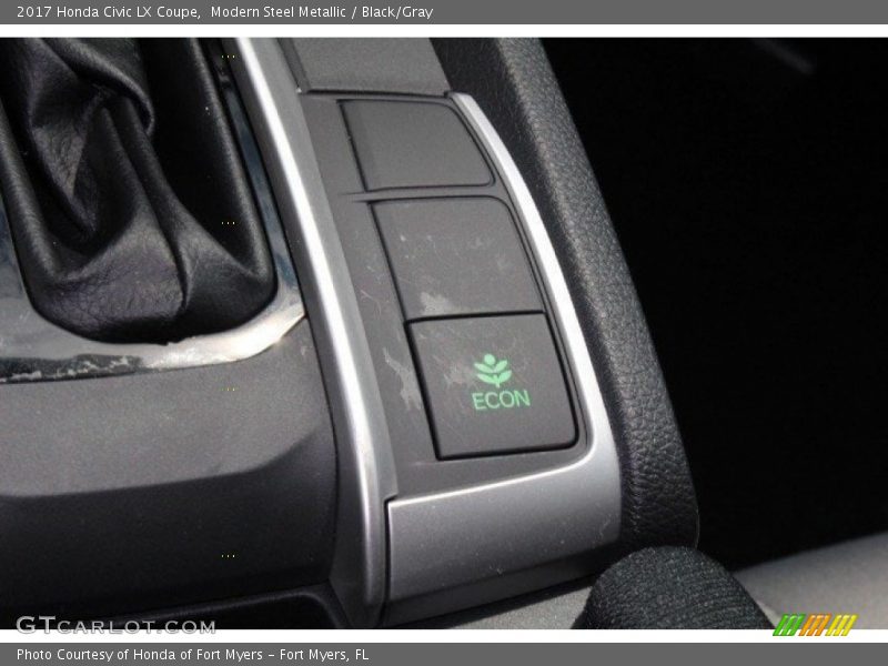 Modern Steel Metallic / Black/Gray 2017 Honda Civic LX Coupe