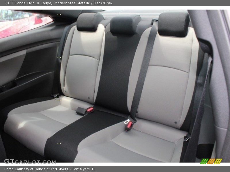 Modern Steel Metallic / Black/Gray 2017 Honda Civic LX Coupe