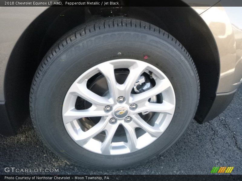 Pepperdust Metallic / Jet Black 2018 Chevrolet Equinox LT AWD
