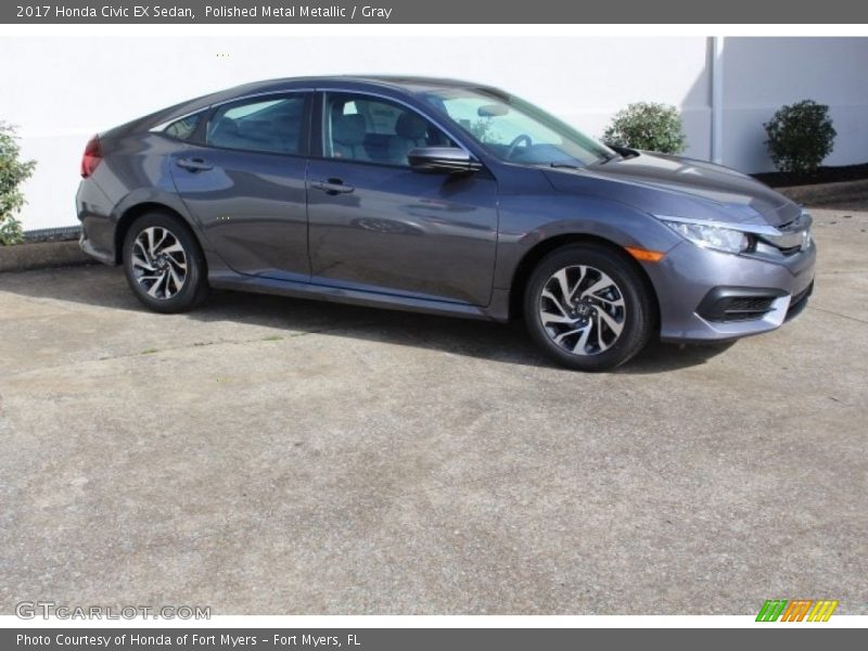 Polished Metal Metallic / Gray 2017 Honda Civic EX Sedan