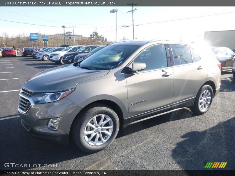 Pepperdust Metallic / Jet Black 2018 Chevrolet Equinox LT AWD