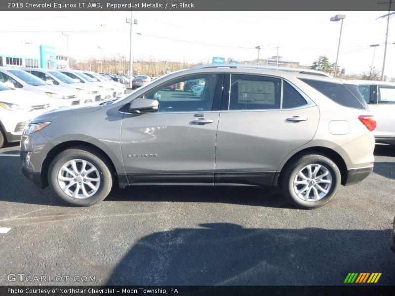 Pepperdust Metallic / Jet Black 2018 Chevrolet Equinox LT AWD