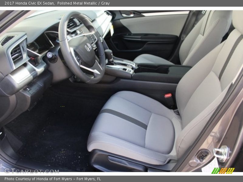 Polished Metal Metallic / Gray 2017 Honda Civic EX Sedan