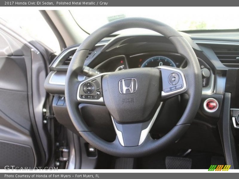 Polished Metal Metallic / Gray 2017 Honda Civic EX Sedan