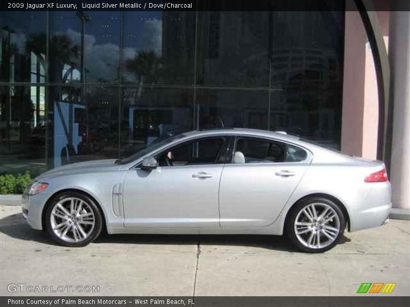 Liquid Silver Metallic / Dove/Charcoal 2009 Jaguar XF Luxury