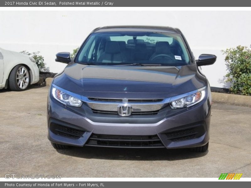 Polished Metal Metallic / Gray 2017 Honda Civic EX Sedan