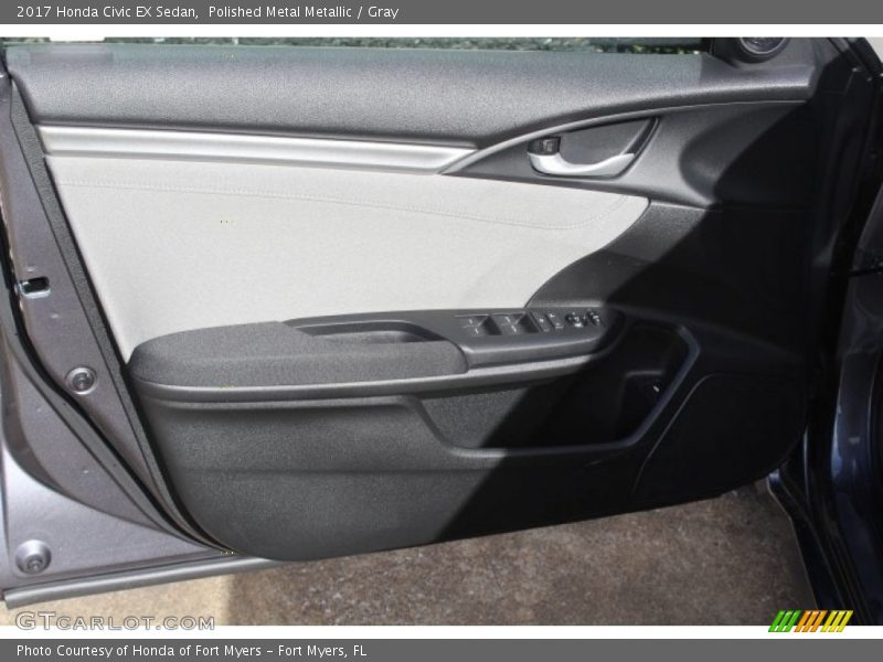Polished Metal Metallic / Gray 2017 Honda Civic EX Sedan