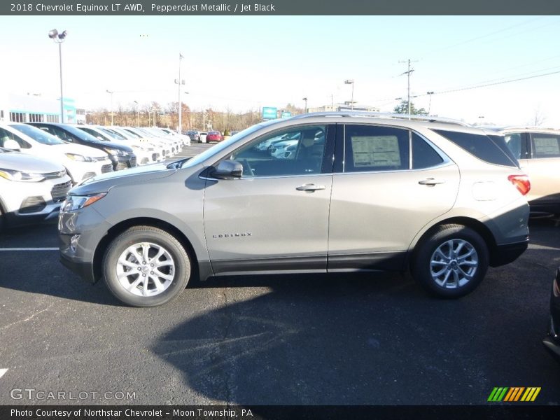 Pepperdust Metallic / Jet Black 2018 Chevrolet Equinox LT AWD